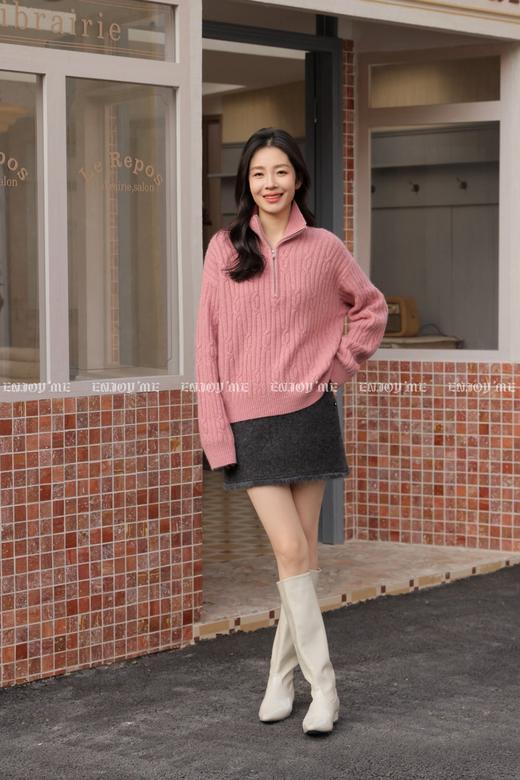 【门店同款】ENJOY冬季“暖冬知性”半拉链立领针织上衣 168897608 商品图6