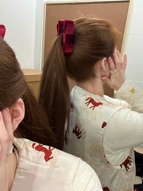 韩系蝴蝶结香蕉夹（随货发）