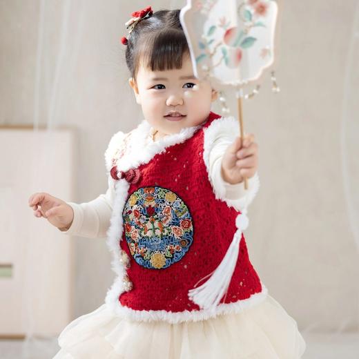 苏苏姐家常乐中式马甲手工diy编织钩针毛线团驼颜马甲材料包预 商品图1