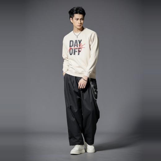 PINLI品立2025秋季新款男宽松圆领字母印花套头卫衣上衣青年潮牌BG253109017 商品图4