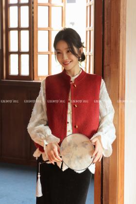 【门店同款】ENJOY冬季“烟火漫春”霜月薄纱中式上衣 168995857