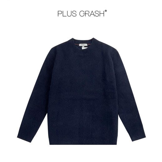 PLUS CRASH羊毛混纺元宝针华夫格毛衣套头加厚针织男PC55SW83 商品图3