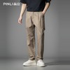 PINLI品立2026春季新款男士纯色百搭黑色直筒休闲长裤B262117025 商品缩略图2