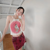 FTT FlyTheTruth『粉红狙击』 兔子印花绑带吊带背心女夏挂脖上衣 商品缩略图1