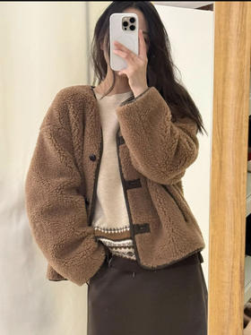 15-1 原材渠道货 小禾 骆驼绒绵羊毛混纺 轻中式 泰迪短大衣 轻盈保暖 优雅大气
