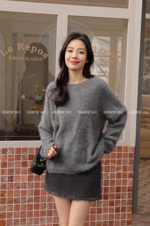 【门店同款】ENJOY冬季“暖冬知性”羊绒拉毛珠片针织上衣 168897579 商品图7