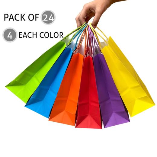 【24个】美国 Zufera 彩色牛皮纸袋 礼品手提袋 22*16*8cm 商品图2