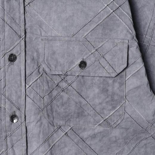 26CS03SDSA男士秋冬新款痞帅男装韩版扎染菱形设计长袖衬衫百搭时尚衬衣 商品图3