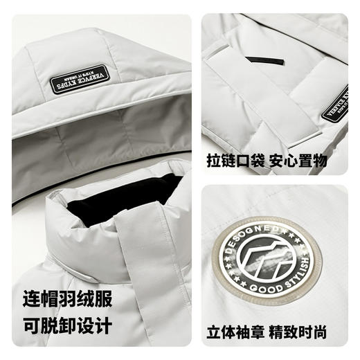 【抗菌&无异味&鸭绒】圣得西2025年冬季新款男士厚羽绒服保暖外套 商品图5