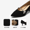 千百度钻带羊皮细高跟鞋女2026春季新款尖头玛丽珍通勤浅口单鞋A26125030 商品缩略图3