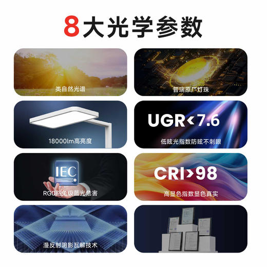 【大路灯】百孜落地护眼灯儿童读写台灯全光谱护眼钢琴大路灯学习专用阅读灯 商品图5