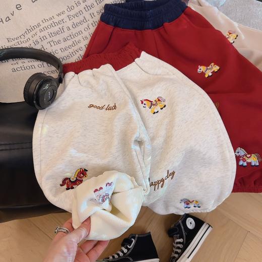 🐴马年2026🧨新款运动束脚加厚刺绣洋气卡通休闲舒适卫裤聚 商品图3