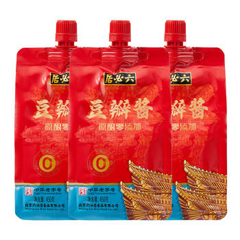 六必居 豆瓣酱 450g*3 原酿零添加 不使用防腐剂 中华老字号 /粮油调味 /调味品 /烹饪酱 商品图4