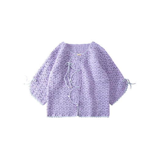 苏苏姐家知锦花瓣襟开衫手工DIY钩针衣服毛线团上衣外套材料包 商品图4