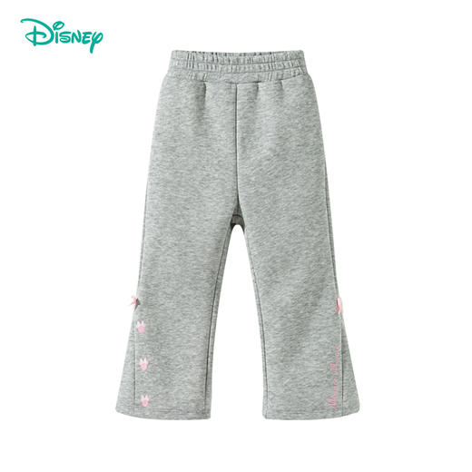 迪士尼（Disney）童装女童平口长裤立体蝴蝶结刺绣甜美亲肤喇叭裤2026春季新款裤子ZD1FK012 商品图4