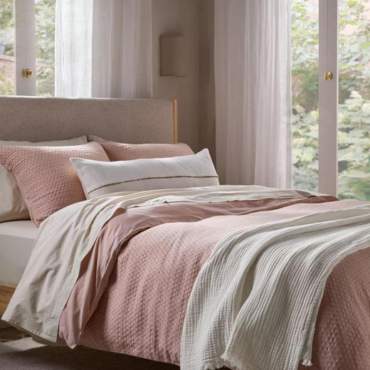 凯喜雅全棉蜂窝枕套2个装/被套+枕套三件套 商品图3