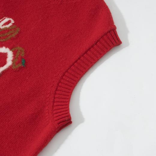 Grace&Glam 喜气五福临门提花坎肩羊毛马甲背心 商品图3