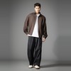PINLI品立2026春季新款男士潮牌宽松翻领落肩袖纯色茄克外套上衣GD262104007 商品缩略图4