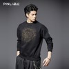 PINLI品立2025秋季新款男士圆领宽松烫钻长袖套头卫衣上衣青年潮BG253109018 商品缩略图2