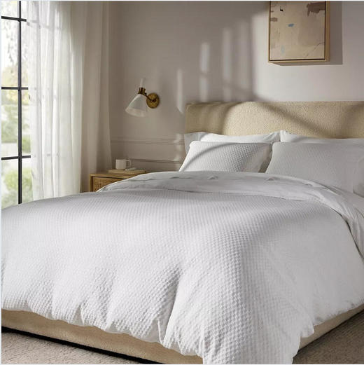 凯喜雅全棉蜂窝枕套2个装/被套+枕套三件套 商品图1