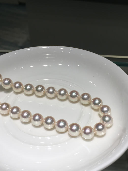 【私席真珠·新年盛宴】极光小灯泡8.5-9mmAkoya珍珠项链 ，圆，极微瑕，珠光超亮（带真科研天女大证书） 商品图5