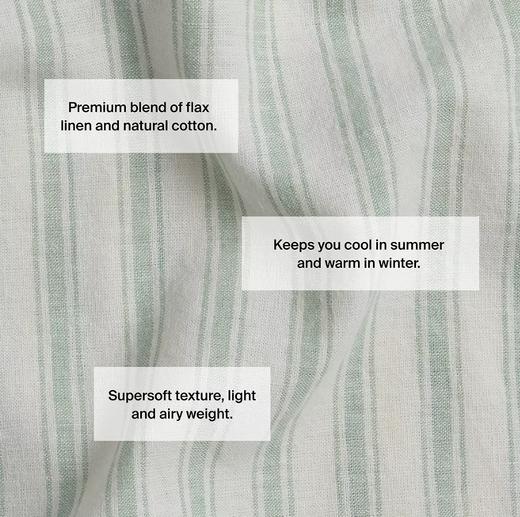 凯喜雅麻棉条纹四件套 商品图2