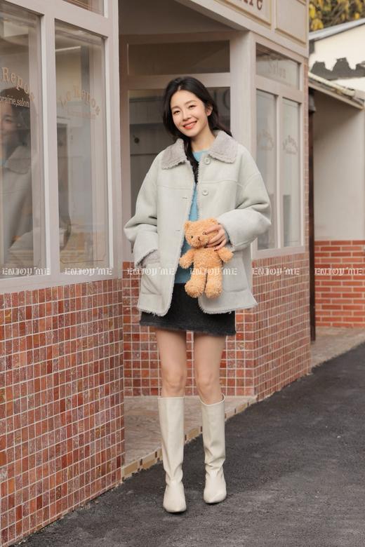 【门店同款】ENJOY冬季“暖冬知性”翻领双面穿毛毛外套 169151875 商品图8