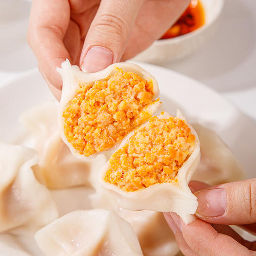 【代餐精选】大连海胆水饺 水饺届的爱马仕 大连渤海湾应季捕捞海胆 皮薄馅大 金黄鲜香 鲜而不腥 比蟹黄更馋人 商品图4