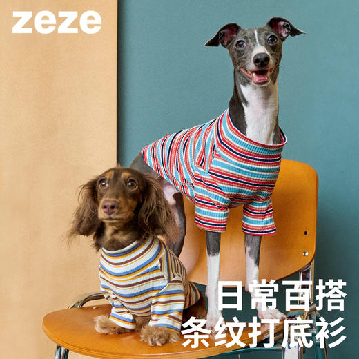 条纹宠物打底衫（包邮）-B 商品图0