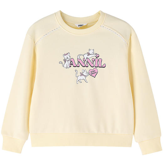 女童圆领长袖卫衣春季新款安奈儿童装EG611586 商品图5