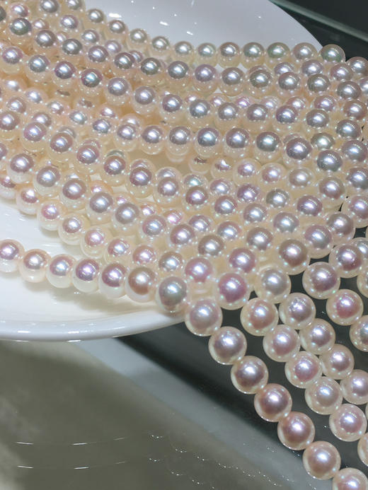 【私席真珠·新年盛宴】AKOYA小灯泡6.5-7mm 圆 微瑕 珠光超亮 约43cm 商品图1