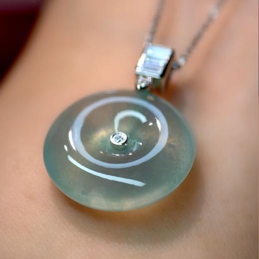 18K 金翡翠平安扣（年货节特价） 商品图1