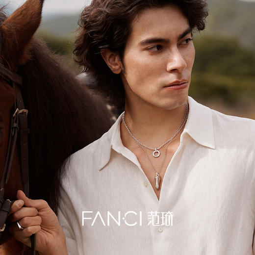 Fanci范琦 马首系列以梦为马银项链白纹石新年情侣送男友生日礼物 商品图3