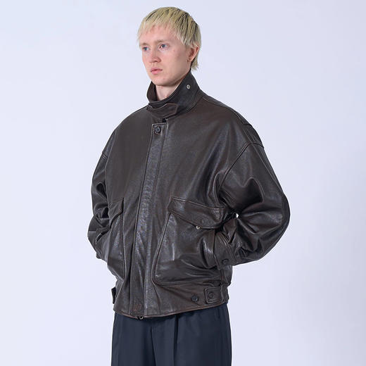 YOKE Leather Flight Jacket A-2牛皮军事飞行夹克 商品图0