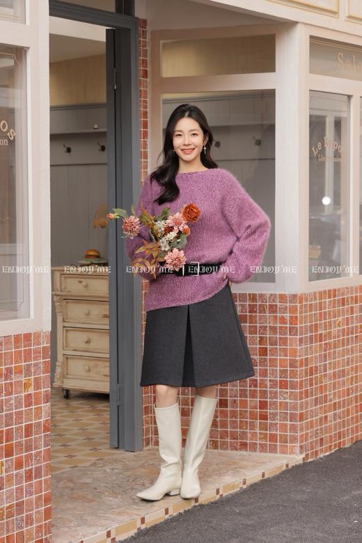 【门店同款】ENJOY冬季“暖冬软糖”拉毛花纱套头针织 169094268 商品图5