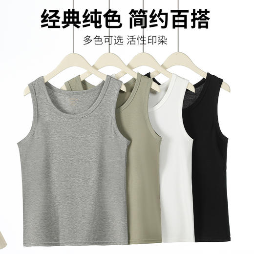 男士天丝莫棉皮马棉舒适透气高弹力汗衫背心马甲春夏打底四季2561 商品图0