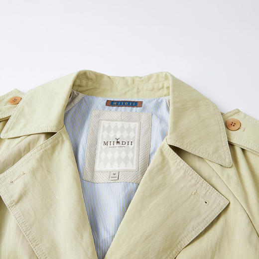 谜底短箱型风衣长袖2026年春季新品经典收束腰带外套女261ME0205 商品图3