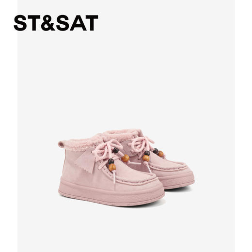 【童鞋】星期六复古休闲绒里保暖男女童棉鞋SSD419DL4N 商品图2