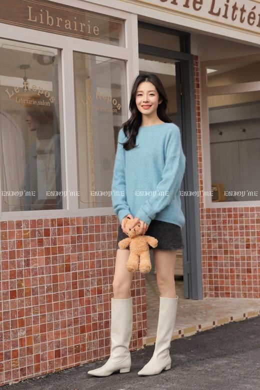 【门店同款】ENJOY冬季“暖冬知性”羊绒拉毛珠片针织上衣 168897579 商品图5