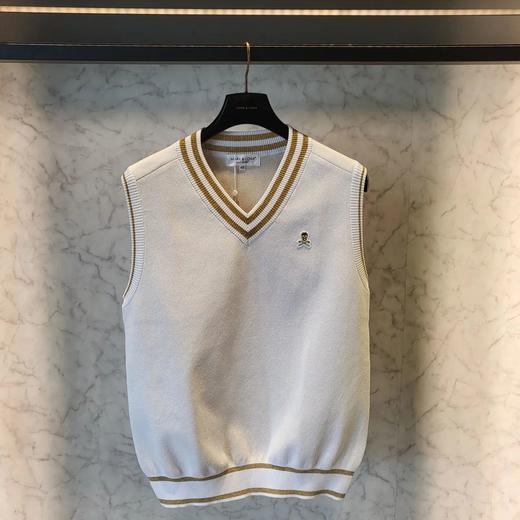 新款厚款尖领撞色针织背心来了！出口单高品质❗️这个领子不大不小，搭配有领的polo衫刚刚好！ 商品图3