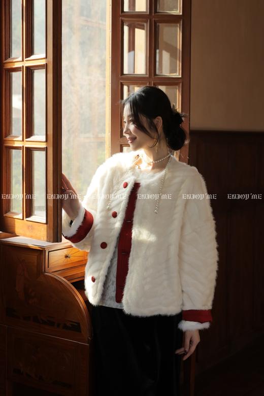 【门店同款】ENJOY冬季“烟火漫春”祥瑞启岁双面穿中式外套 169095244 商品图0