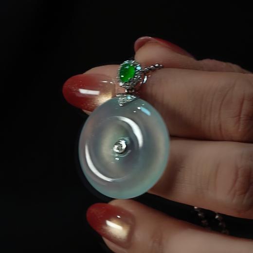 18K 金镶嵌翡翠平安扣 商品图11