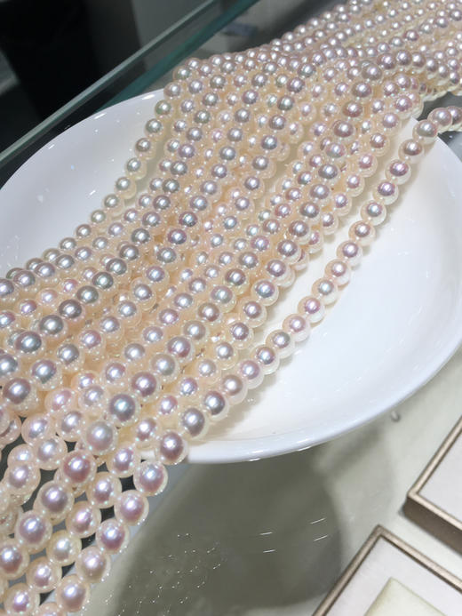 【私席真珠·新年盛宴】AKOYA小灯泡6.5-7mm 圆 微瑕 珠光超亮 约43cm 商品图0