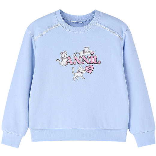 女童圆领长袖卫衣春季新款安奈儿童装EG611586 商品图6