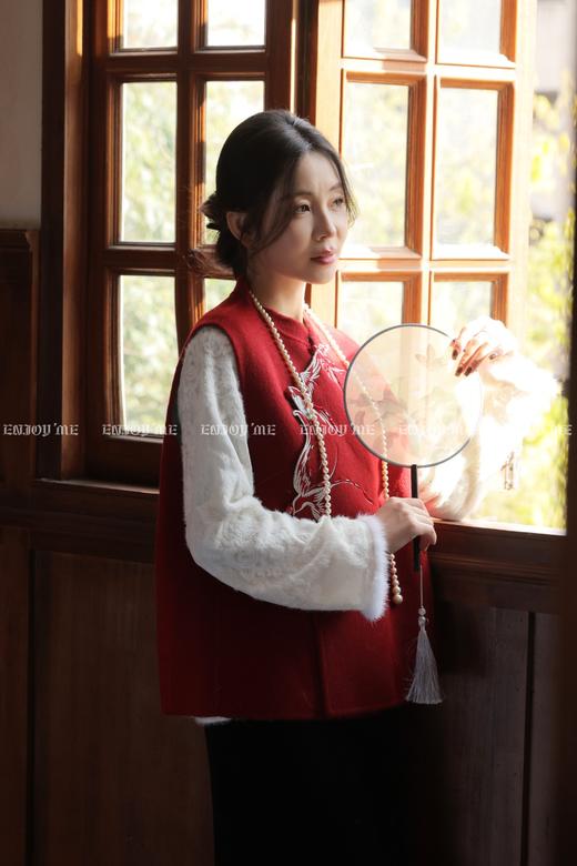 【门店同款】ENJOY冬季“烟火漫春”雁南飞刺绣马夹 168897798 商品图8