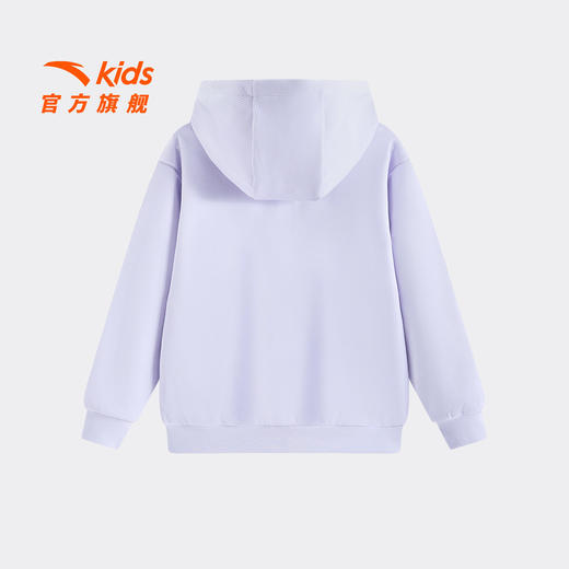 安踏儿童女大童针织连帽套头衫2026年新款舒适保暖中大童加绒卫衣362618724 商品图1