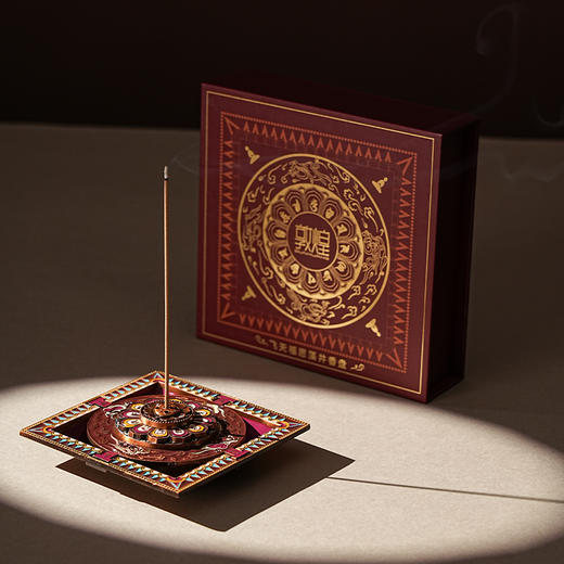 敦煌研究院 【敦煌飞天福愿藻井香盘】 线香室内香插博物馆文创香盘 商品图4