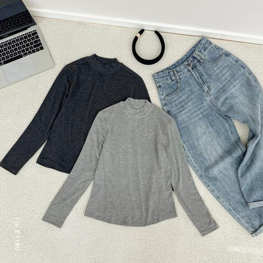 老米优品🎈福利款！3-5天。软糯山羊绒！《半高领克什米尔羊绒打底tee》磨毛工艺，温暖打底衫~奶油慕斯般柔和舒服！T260105A 商品图10