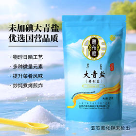 【0317早市】【颗粒均匀】雅布赖 大青盐未加碘 320g/袋 质白无杂