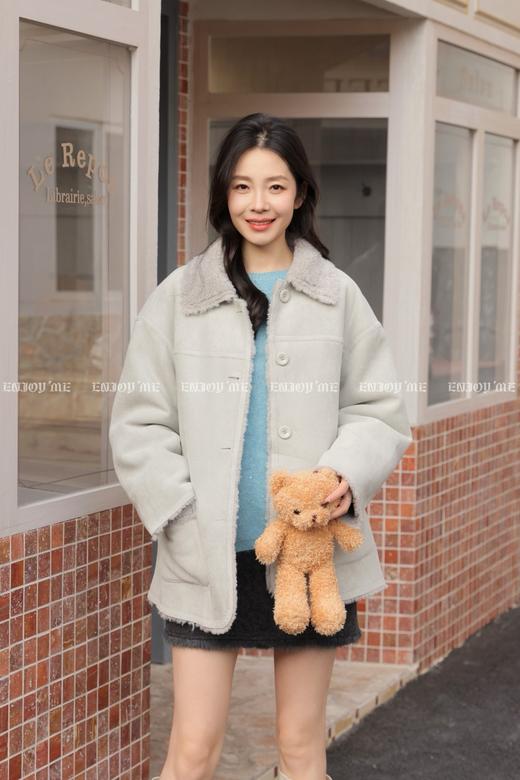 【门店同款】ENJOY冬季“暖冬知性”翻领双面穿毛毛外套 169151875 商品图5